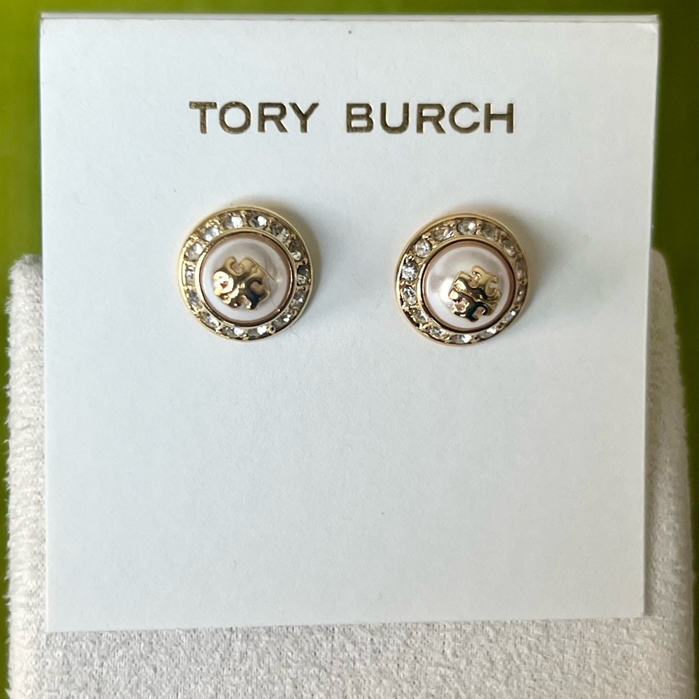 Tory Burch Natalie Pearly Stud Earrings